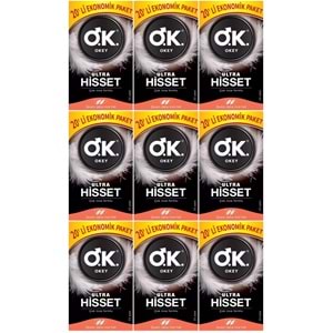 Okey Prezervatif 180 Adet Ultra Hisset Ekonomik Pk (9PK*20)