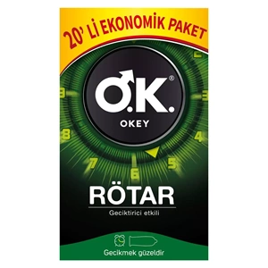 Okey Prezervatif 40 Adet Rötar (Geciktirici Etkili) Ekonomik Pk (2PK*20)