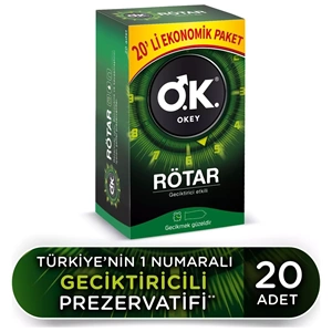 Okey Prezervatif 60 Adet Rötar (Geciktirici Etkili) Ekonomik Pk (3PK*20)