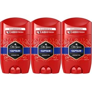 Old Spice Captain Stick Roll-On Men/Erkek Deodorant 50ML (3 Lü Set)