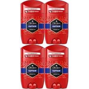 Old Spice Captain Stick Roll-On Men/Erkek Deodorant 50ML (4 Lü Set)