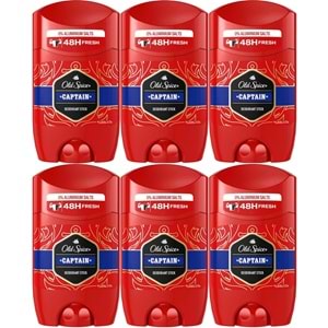 Old Spice Captain Stick Roll-On Men/Erkek Deodorant 50ML (6 Lı Set)