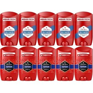 Old Spice WhiteWater & Captain Stick Roll-On Men/Erkek Deodorant 50ML (Karma 10 Lu Set)