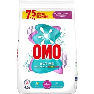 Omo Matik Çamaşır Deterjanı 15KG Beyaz ve Color/Renkliler (100 Yıkama) (2PK*7.5KG)