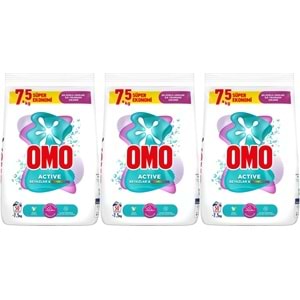 Omo Matik Çamaşır Deterjanı 22.5KG Beyaz ve Color/Renkliler (150 Yıkama) (3PK*7.5KG)