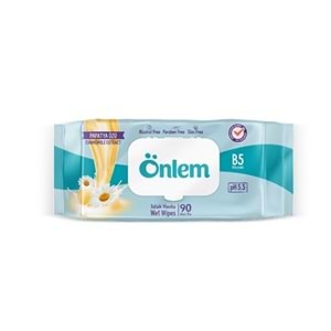 Önlem Islak Havlu Mendil 90 Yaprak Papatya Özü (18 Li Set) Plastik Kapaklı 1620 Yaprak