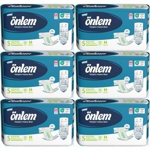 Önlem Yetişkin Bezi Bel Bantlı Tekstil Yüzey S - Small - Küçük 180 Adet (6PK*30)