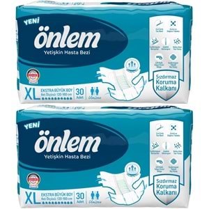 Önlem Hasta Bezi Bel Bantlı Tekstil Yüzey XL - Extra Large - Ekstra Büyük 60 Adet (2PK*30)