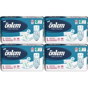 Önlem Hasta Bezi Bel Bantlı Tekstil Yüzey L - Large - Büyük 120 Adet (4PK*30)