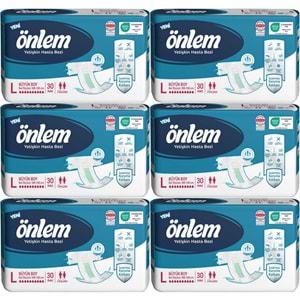 Önlem Hasta Bezi Bel Bantlı Tekstil Yüzey L - Large - Büyük 180 Adet (6PK*30)