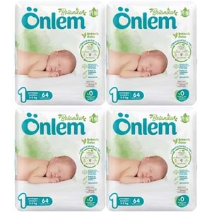 Önlem Bebek Bezi Botanika Beden:1 (2-5Kg) Yenidoğan 256 Adet Süper Ekonomik Fırsat Pk