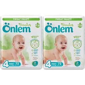 Önlem Bebek Bezi Botanika Beden:4 (4-9KG) Maxi 144 Adet Ekonomik Fırsat Pk