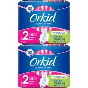Orkid Hijyenik Ped Ultra Extra Koruma Uzun 14 Adet (2PK*7)