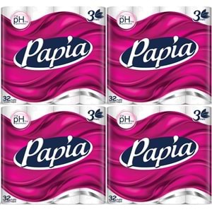 Papia Tuvalet Kağıdı (3 Katlı) 128 Li Pk (4Pk*32)