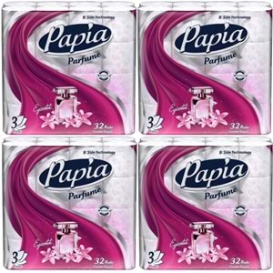Papia Tuvalet Kağıdı (3 Katlı) 128 Li Pk (4PK*32) Egzotik Parfümlü