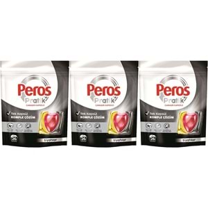 Peros Pratik Matik Çamaşır Deterjanı Kapsülü - Tableti 78 Adet Siyahlar (3PK*26)