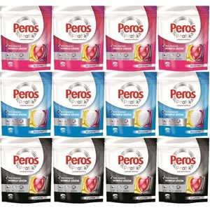 Peros Pratik Matik Çamaşır Deterjanı Kapsülü - Tableti 312 Adet (12PK*26) (Karma Set)