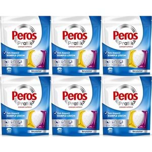 Peros Pratik Matik Çamaşır Deterjanı Kapsülü - Tableti 300 Adet Beyazlar (Avantaj Pk)