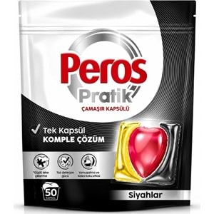 Peros Pratik Matik Çamaşır Deterjanı Kapsülü - Tableti 300 Adet Siyahlar (Avantaj Pk)