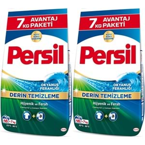 Persil Matik Toz Çamaşır Deterjanı 14KG Derin Temizleme Beyazlar İçin (2PK*7KG) (92 Yıkama)