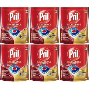 Pril Bulaşık Makinesi Deterjanı Kapsül Tablet Excellence Premium 5 i 1 Arada 360 Adet (6PK*60)