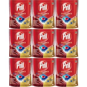 Pril Bulaşık Makinesi Deterjanı Kapsül Tablet Excellence Premium 5 i 1 Arada 540 Adet (9PK*60)