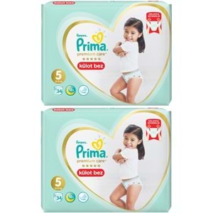 Prima Premium Care Külot Bebek Bezi Beden:5 (12-17Kg) 68 Adet Süper Ekonomik Pk