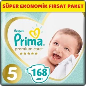 Prima Premium Care Bebek bezi 5 Beden 11-16 KG Junior 168 Adet Süper Ekonomik Fırsat Pk