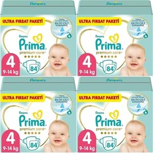 Prima Premium Care Bebek Bezi Beden:4 (9-14) Maxi 336 Adet Ultra Fırsat Pk