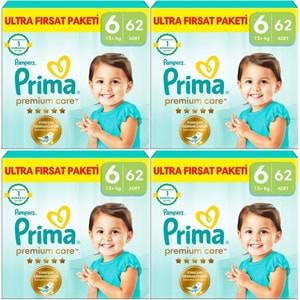 Prima Premium Care Bebek Bezi Beden:6 (13+) Extra Large 248 Adet Ultra Fırsat Pk