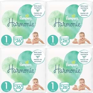 Prima Pampers Harmonie Bebek Bezi Beden:1 (2-5Kg) Yeni Doğan 104 Adet Süper Ekonomik Fırsat Pk