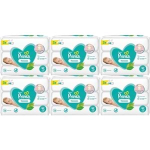 Prima Islak Havlu Mendil Hassas Ciltler İçin Bitki Bazlı Kokusuz (18 Li Set) (6PK*3) 936 Yaprak