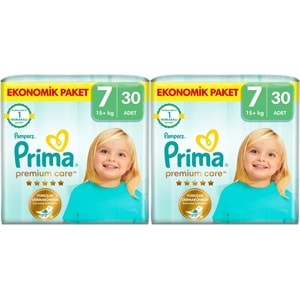 Prima Premium Care Bebek Bezi Beden:7 (15+KG) XXX Large 60 Adet Süper Ekonomik Pk