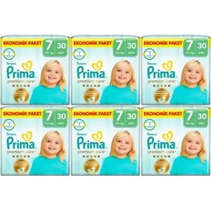 Prima Premium Care Bebek Bezi Beden:7 (15+KG) XXX Large 180 Adet Süper Ekonomik Mega Pk