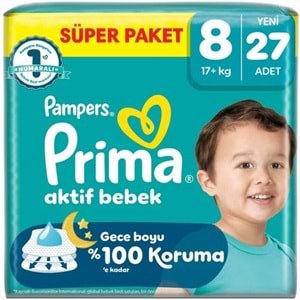 Prima Bebek Bezi 8 Beden 17+ KG XXX Large 216 Adet Süper Ultra Pk