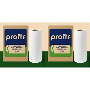 Proftr Hasta Muayene Sedye Masa Örtüsü Çift Katlı 50*25CM 50 Metre (2 Li Set)