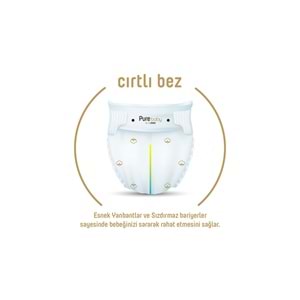 Pure Baby Organik Bebek Bezi 5 Beden 11-20 KG Junior 240 Adet Ekstra Fırsat Pk