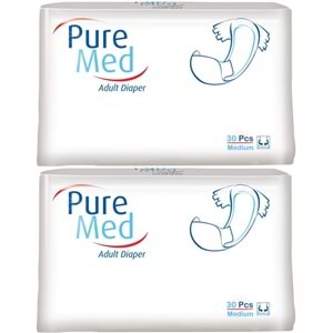 Puremed Hasta Bezi Bel Bantlı Tekstil Yüzey Medium M-Orta 60 Adet (2PK*30)