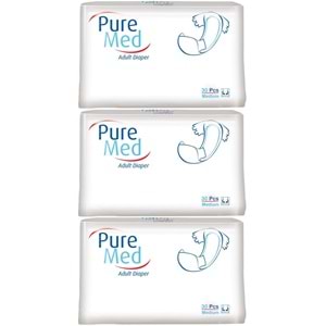 Puremed Hasta Bezi Bel Bantlı Tekstil Yüzey Medium M-Orta 90 Adet (3PK*30)