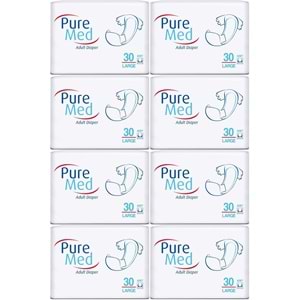 Puremed Hasta Bezi Bel Bantlı Tekstil Yüzey Large L-Büyük 240 Adet (8PK*30)