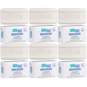 Sebamed Clear Face Kompakt Yüz Temizleme Barı Sabun Sivilceye Yatkın Cilt 100GR (6 Lı Set)