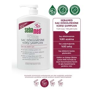 Sebamed Şampuan 1000ML Saç Dökülmesine Karşı (Tüm Saç Tipleri için) Avantaj Pk