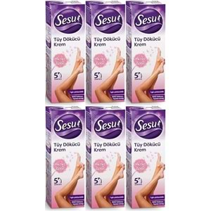 Sesu Tüy Dökücü Krem 40ML Hassas Ciltler (6 Lı Set)