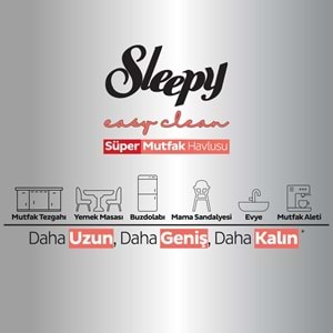 Sleepy Easy Clean Yüzey Temizlik Mutfak Havlusu-Mendili 50 Yaprak Greyfurt Yağlı (12Li Set) 600Yprk