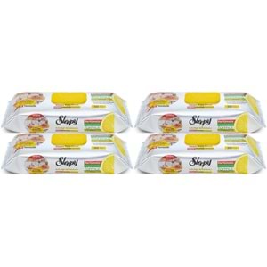 Sleepy Easy Clean Yüzey Temizlik Mutfak Havlusu -Mendili 50 Yaprak Limon Yağlı (4Lü Set) 200 Yaprak