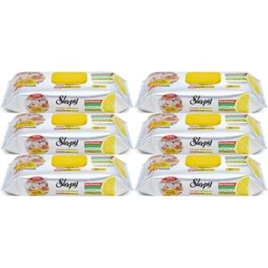 Sleepy Easy Clean Yüzey Temizlik Mutfak Havlusu -Mendili 50 Yaprak Limon Yağlı (6Lı Set) 300 Yaprak