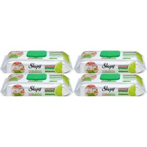 Sleepy Easy Clean Yüzey Temizlik Mutfak Havlusu -Mendili 50 Yaprak Bergomot Yağlı (4Lü Set) 200Yprk