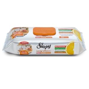 Sleepy Easy Clean Yüzey Temizlik Mutfak Havlusu -Mendili 50 Yaprak Portakal Yağlı (4Lü Set) 200Yprk