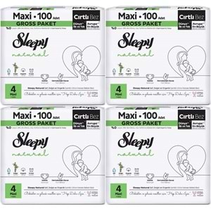 Sleepy Bebek Bezi Natural Beden:4 (7-14KG) Maxi 400 Adet Avataj Ultra Pk