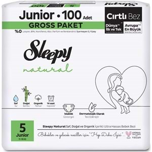 Sleepy Bebek Bezi Natural Beden:5 (11-18KG) Junior 234 Adet Aylık Ultra Pk